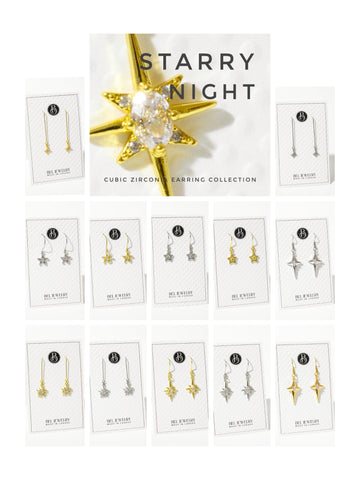 BEL Starry Night Cubic Zirconia Earrings