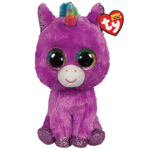 Ty Beanie Boos "Rosette" Purple Unicorn (Small)