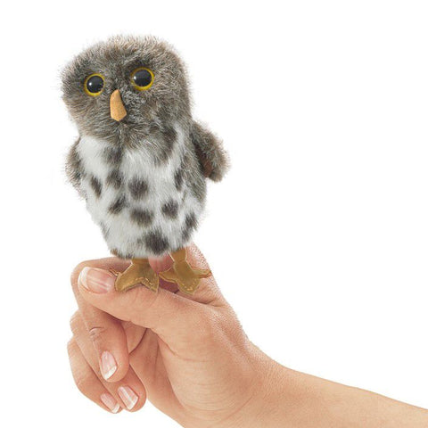 Mini Spotted Owl Finger Puppet