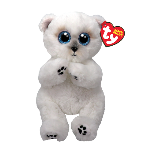 Ty Beanie Bellies "Wuzzy" White Bear Small