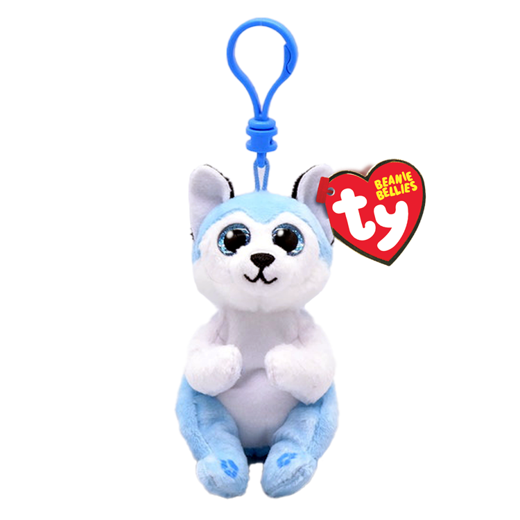 Ty Beanie Bellies "Thunder" Blue Husky Clip