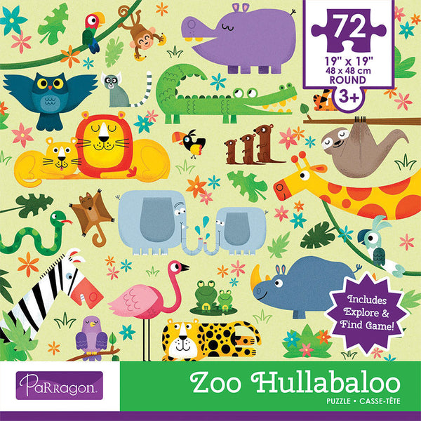 Zoo Hullabaloo Explore and Find Puzzle 72 Piece