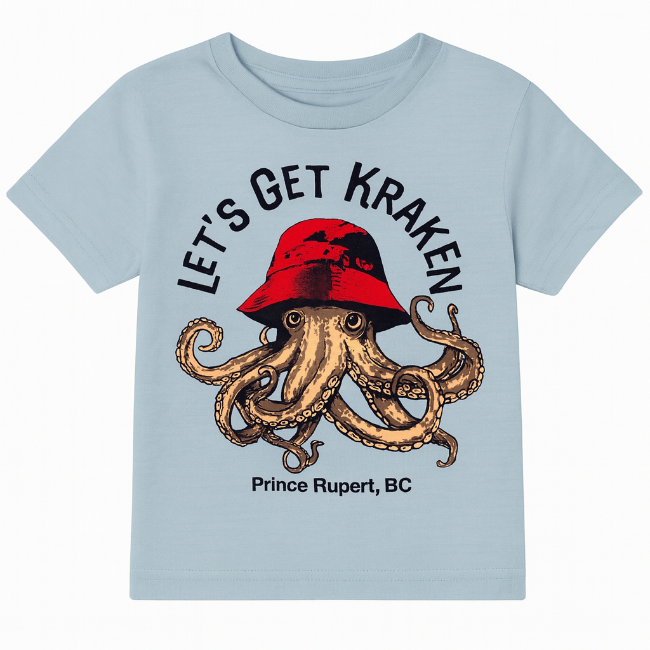 Kids "Let's Get Kraken" T-Shirt (Light Blue)