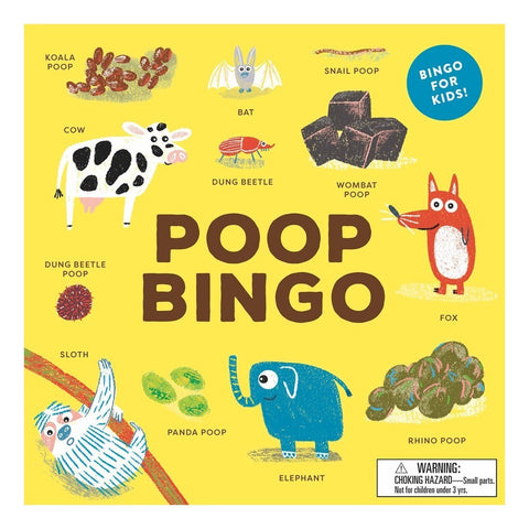 Poop Bingo Board Game