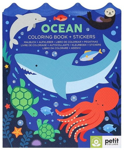 Ocean Colouring Book + Stickers