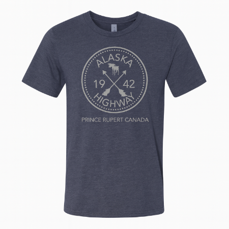 Unisex Alaskan Highway T-Shirt (Light Navy)