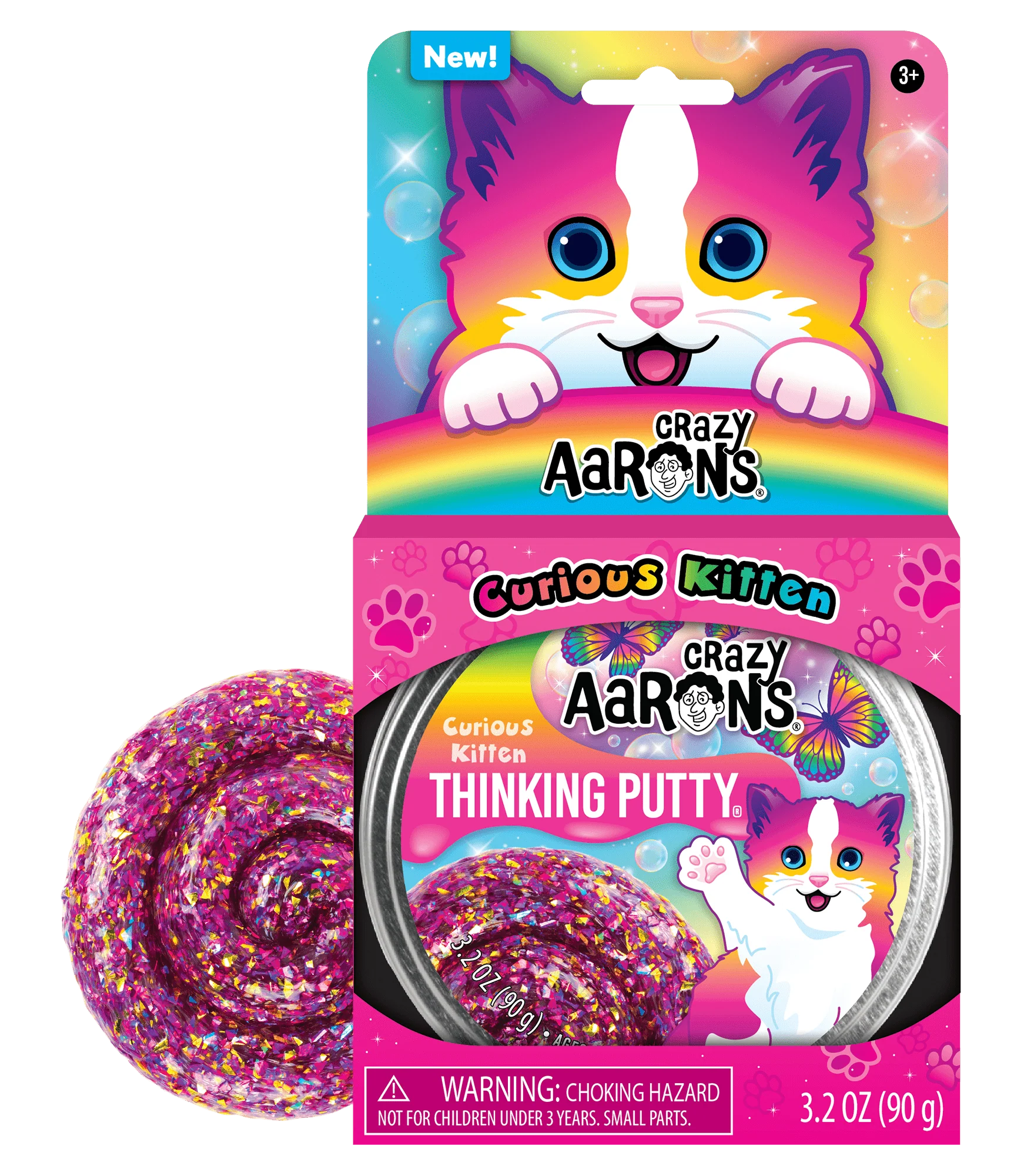 Crazy Aaron's Curious Kitten Thinking Putty
