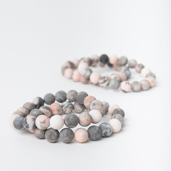 Earth Creations Pink Jasper Gemstone Bracelet