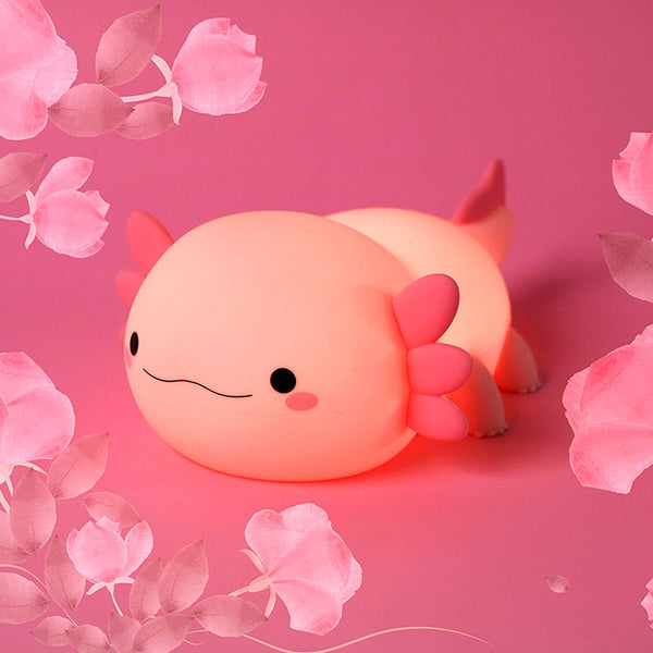 Happy Axolotl Night Light (Pink)