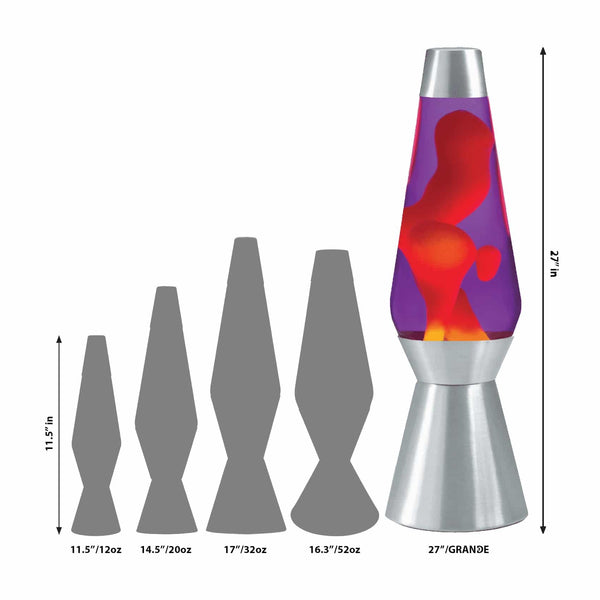 Lava Lamp (Yellow/Purple/Silver) 27"