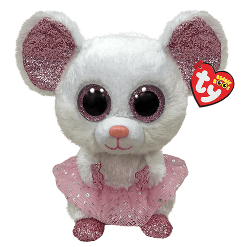 Ty Beanie Boos "Nina" White Ballerina Mouse