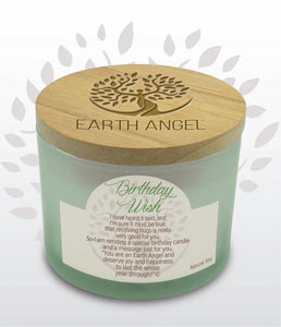 Earth Angels "Birthday Wish Vanilla 2-Wick Candle"