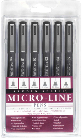 Studio Series Micro-Line Pen Set (Set of 6)