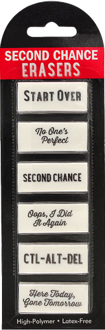 Second Chance Erasers (Set of 6)