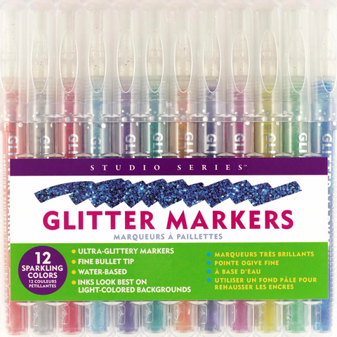 Studio Series Glitter Markers (Set of 12)