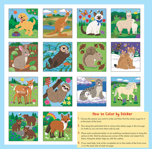 My First Color-by-Sticker Book Furry Friends