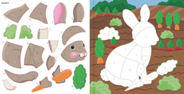 My First Color-by-Sticker Book Furry Friends