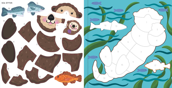 My First Color-by-Sticker Book Furry Friends