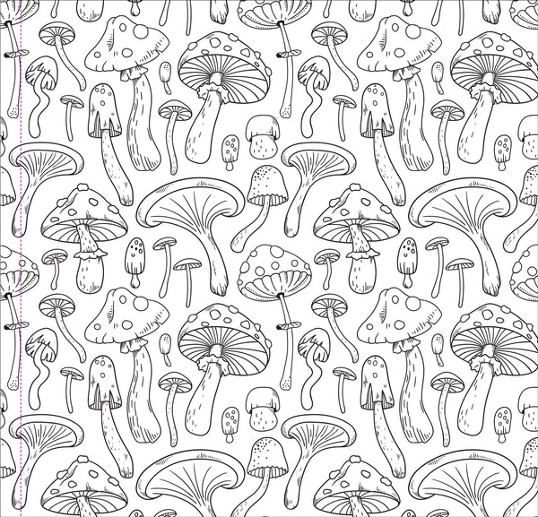 Mushrooms Adult Colouring Book
