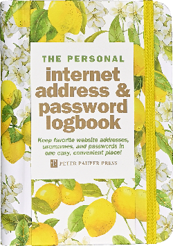Internet Address & Password Logbook (Amalfi Lemons)