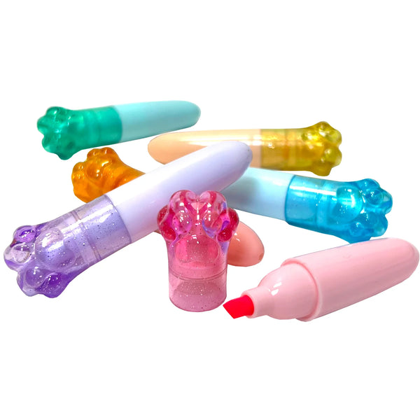 Paw Print Highlighters (Set of 6)