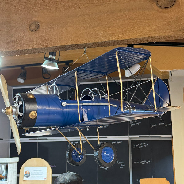 Classic Blue WWI Fighter Model Airplane