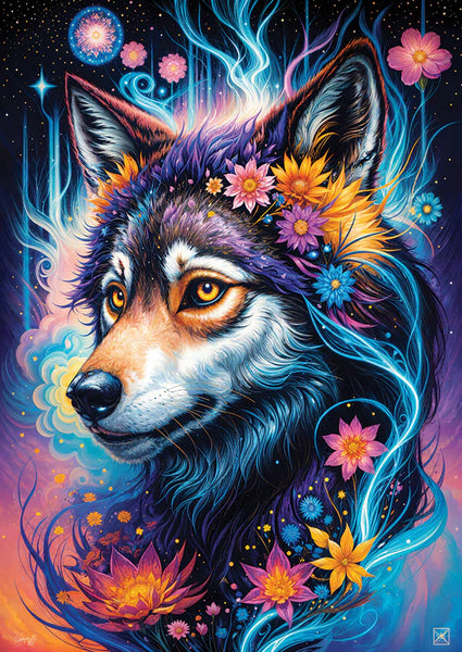 Magical Wolf Portrait Puzzle 1000 piece