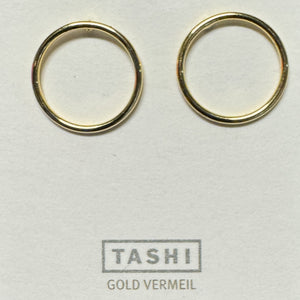 Wire Cheerio Stud Gold Vermeil Earring