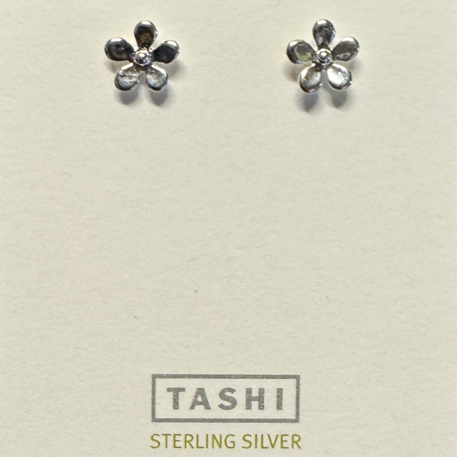 Tiny Flower Stud Sterling Silver Earrings