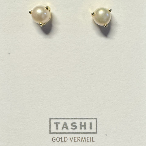 Freshwater Pearl Stud Gold Vermeil