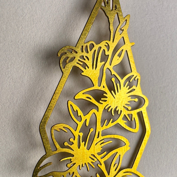 Tigris Raw Brass Rhombus Flowers