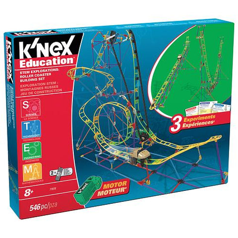 K'Nex STEM 546 Piece Roller Coaster Motorized