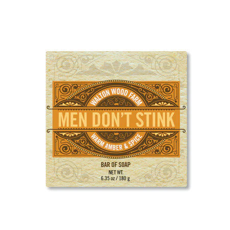 Men Don't Stink Warm Amber & Spice Bar Soap 6.35 oz