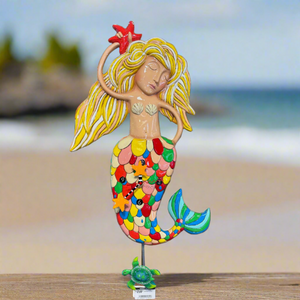 nautical mermaid wall clock hand-painted prince rupert canada