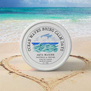 Aqua Marine Tin Candle 4 oz