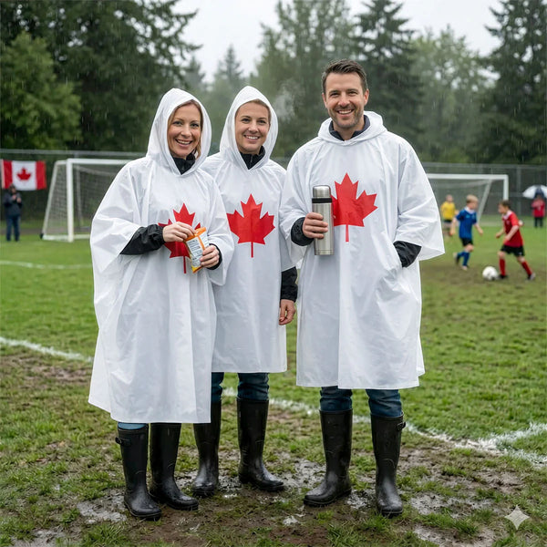 Canada Maple Leaf Rain Poncho