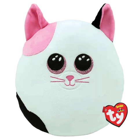 Ty Squish a Boos "Muffin" Pink & White Cat