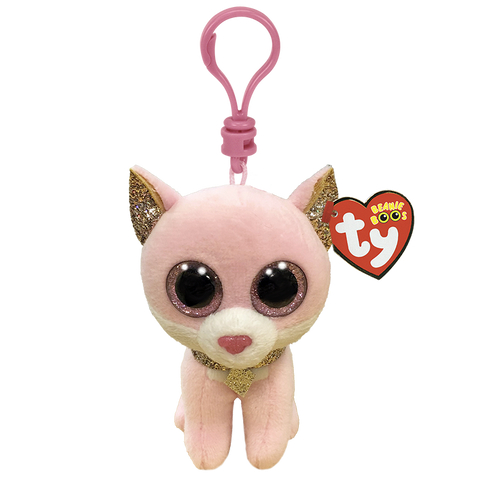 Ty Beanie Boos "Fiona" Pink Cat Clip