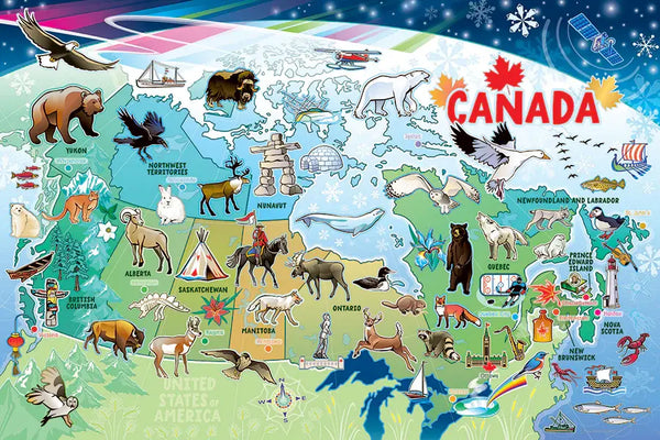 Map of Canada Floor Puzzle (35 Piece)