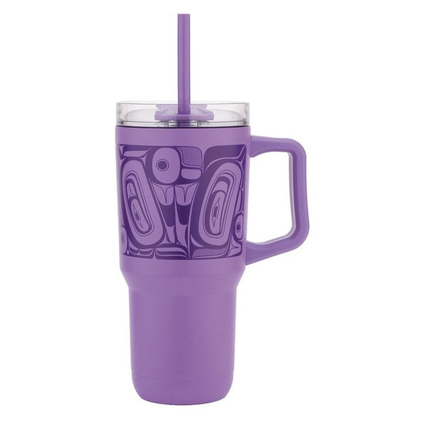 Insulated Tumbler with Straw - Butterfly - 32 oz