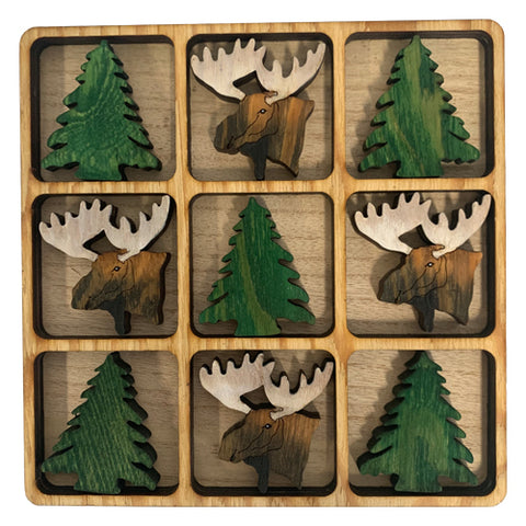Wooden Tic Tac Toe Game (Wild Moose/Pinetree)