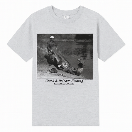 Catch & Release Fishing T-Shirt (Ash Grey)