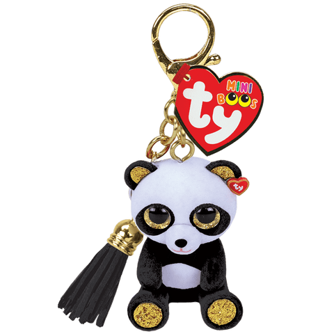 Ty Mini Boos "Chi" Black & White Panda Keychain