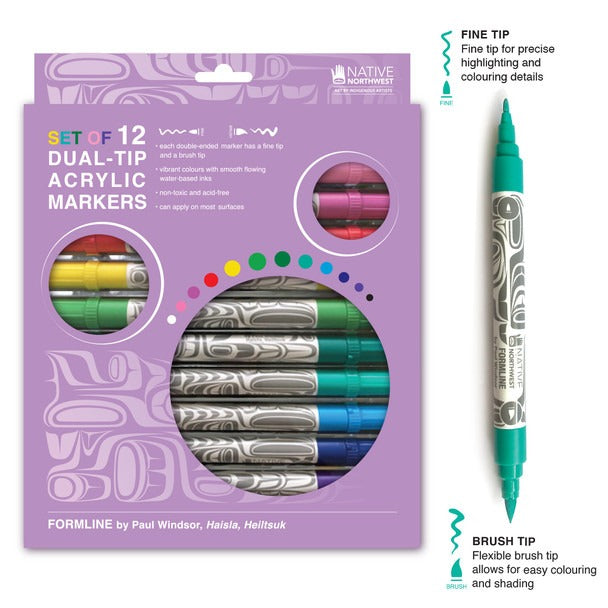 Acrylic Felt Markers - Formline by Paul Windsor