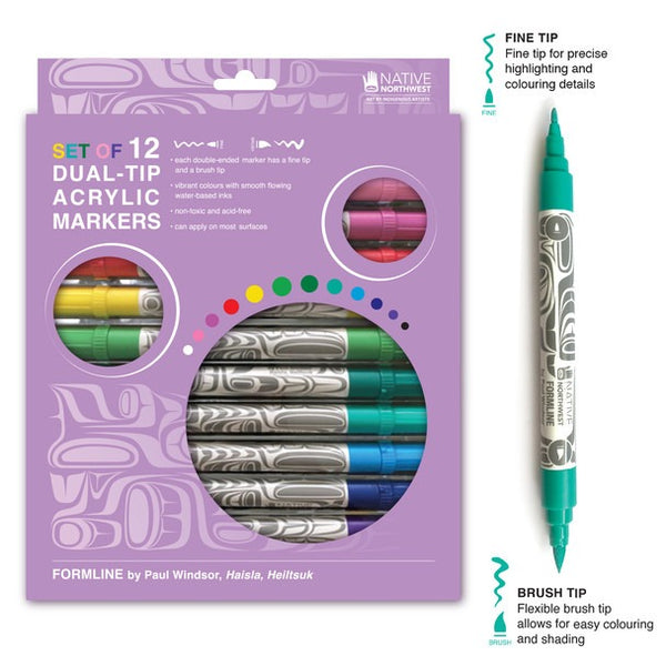 Acrylic Felt Markers - Formline by Paul Windsor