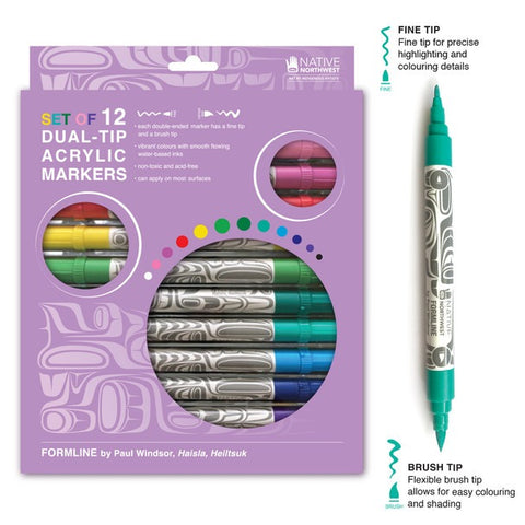 Acrylic Felt Markers - Formline by Paul Windsor