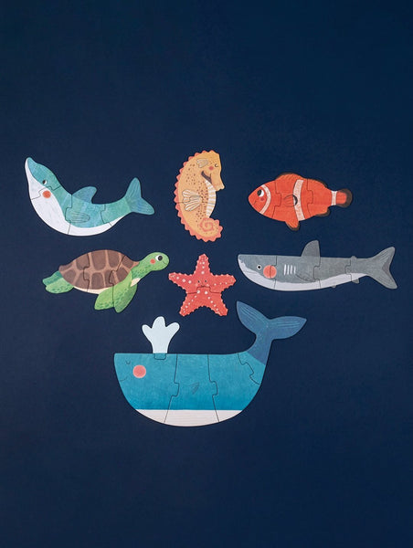 Blue Puzzle Set of 7