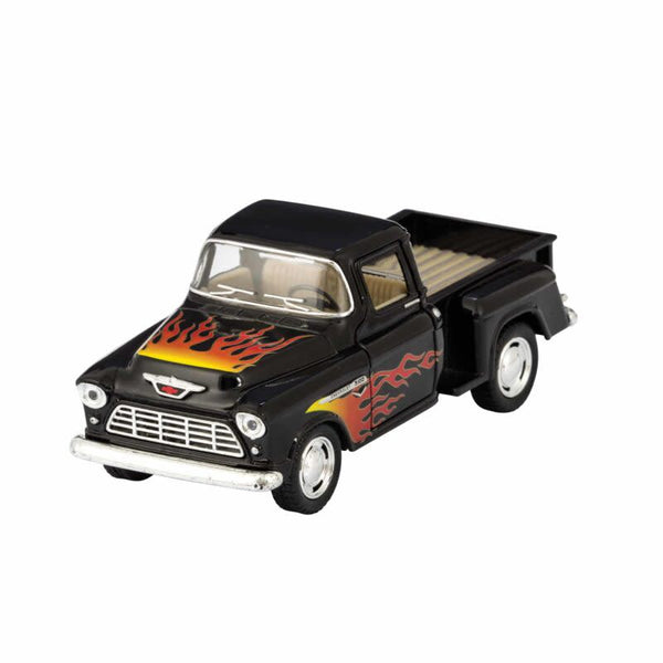 Diecast '55 Chevy Pickup with Flames (Assorted Colours)