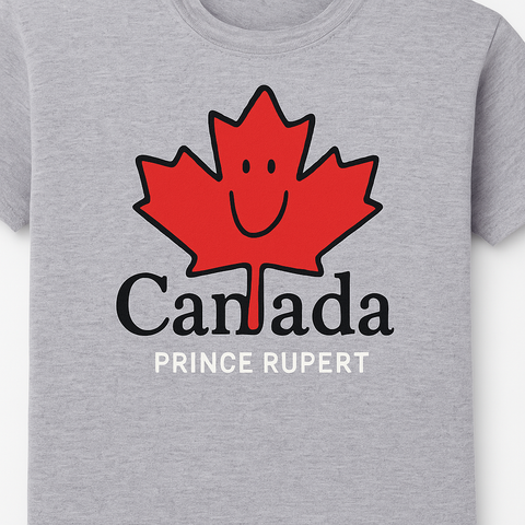 Happy Maple Leaf T-Shirt Grey