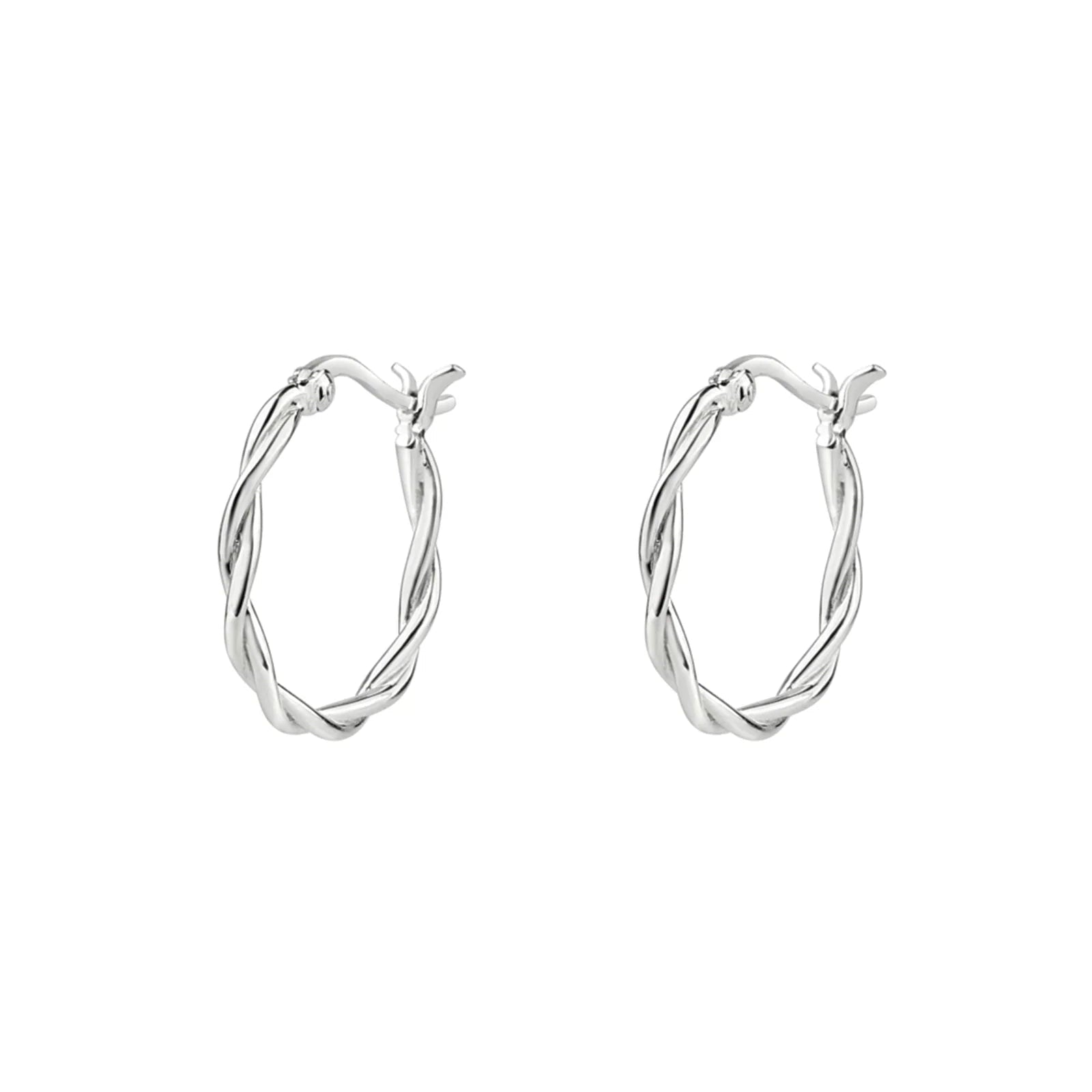 Loose Twist Hoops 30 mm Sterling Silver